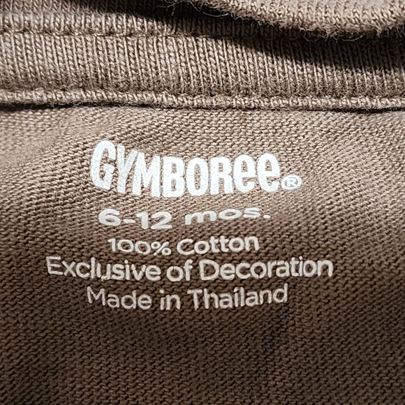 Gymboree Brown Tee with Tiger Face Size 6-12 Mo - Picture 12 of 13
